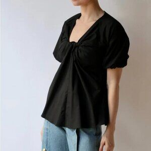 NWT $625 Hampden rosetta getty twist front top in black- Size 8
